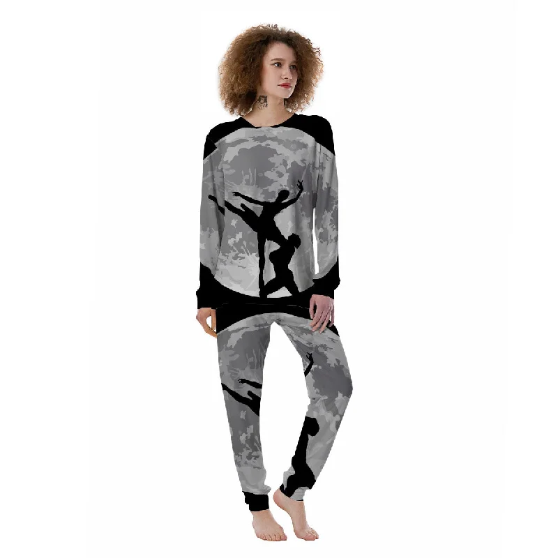 Dance Ballet On The Moon Night Print Women's Pajamas Best pajama sets for lounging