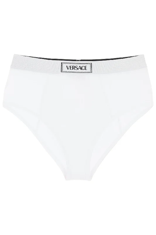 VERSACE ribbed briefs with '90s logo Three-piece pajama sets