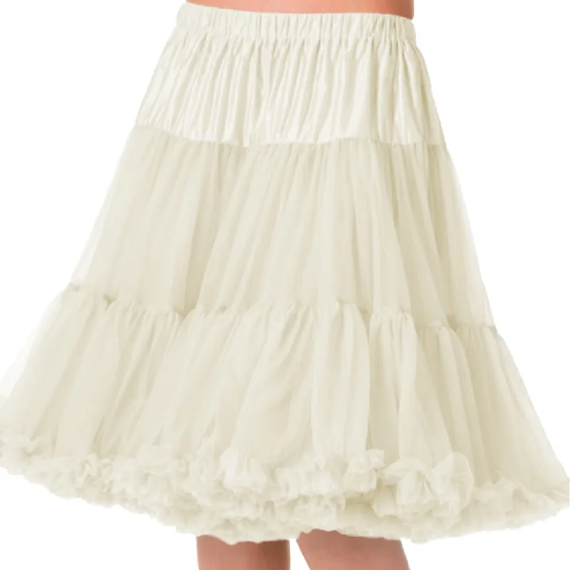 Banned Apparel: Petticoat Ivory- M\L Preppy unclassified skirts