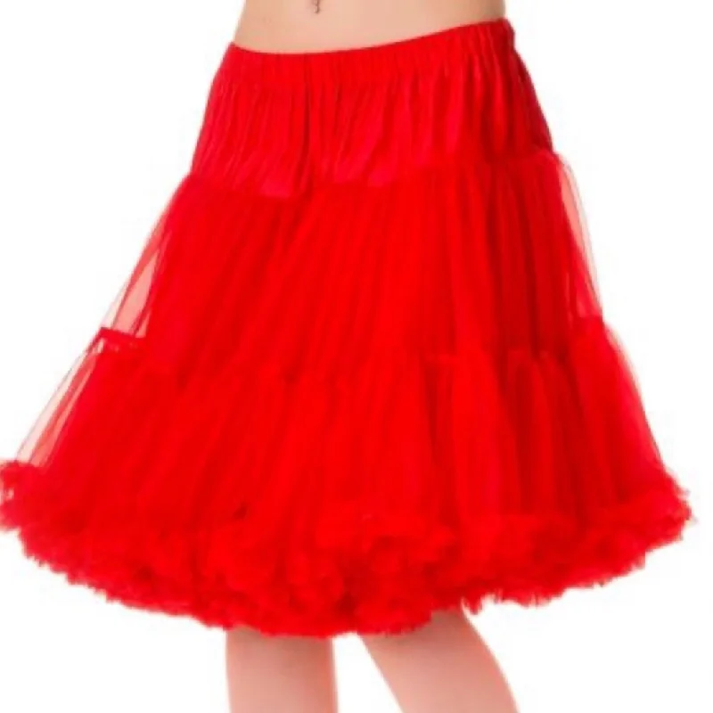 Banned Apparel: Petticoat Red- M\L Preppy unclassified skirts