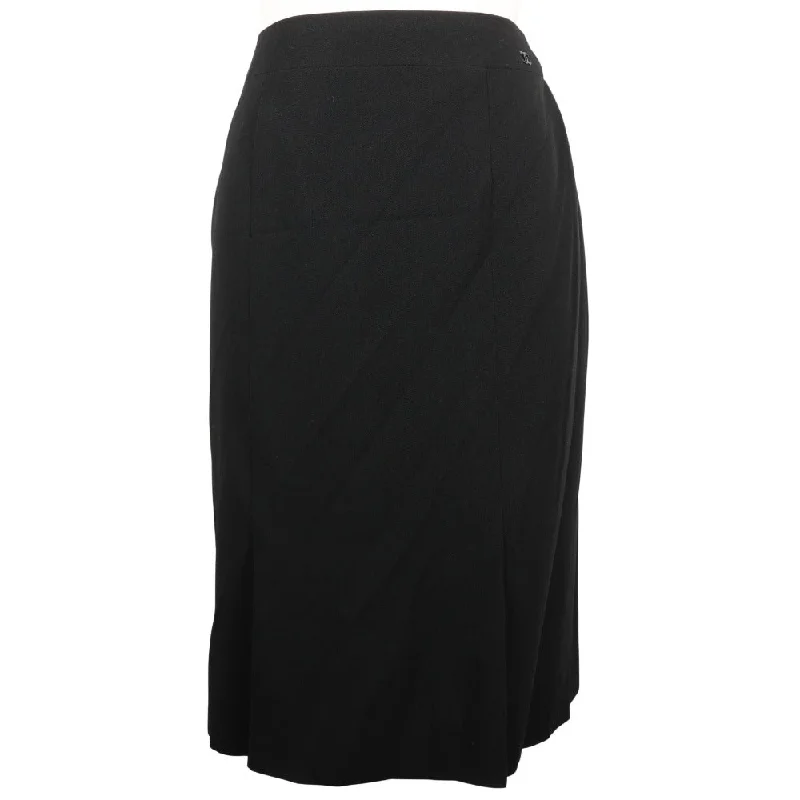 Chanel Wool Skirt Black Used Discounted unclassified skirts