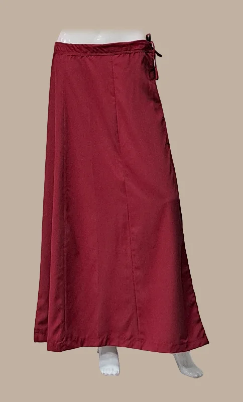 Dark Maroon Cotton Under Skirt Tiered unclassified skirts