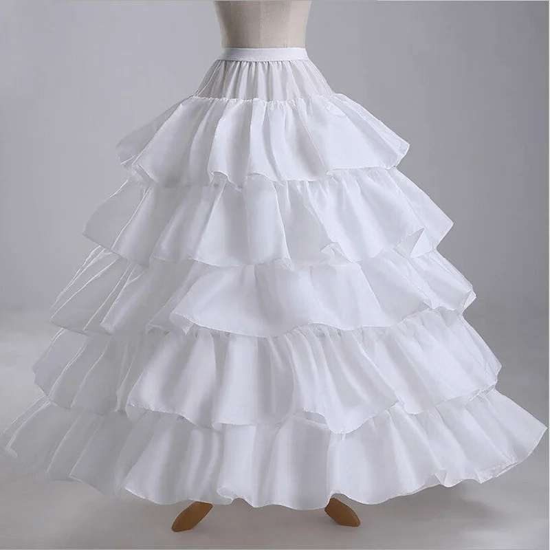 Four Hoop Ruffled Crinoline Petticoat Winter unclassified skirts