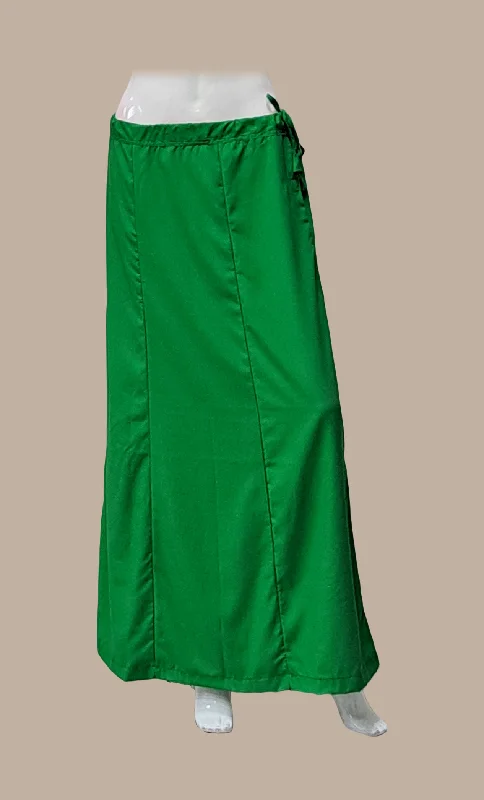 Green Cotton Under Skirt Flowy unclassified skirts