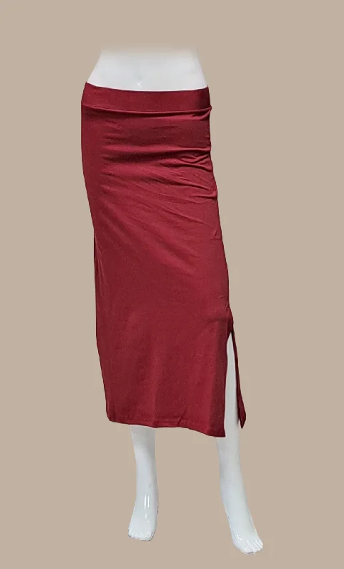 Maroon Shape Wear Under Skirt Discounted unclassified skirts