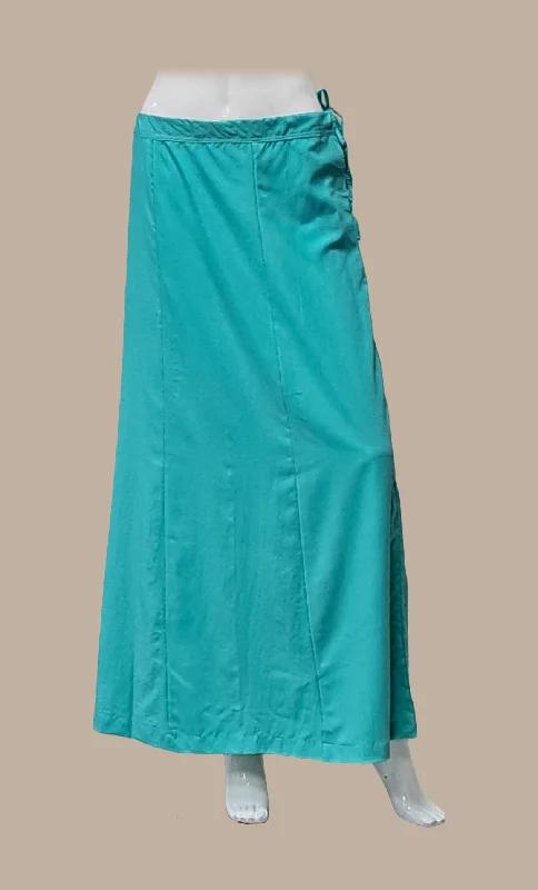 Sea Green Cotton Under Skirt Low-rise unclassified skirts