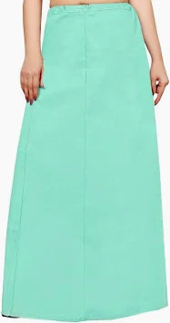 Appealing Women's Sea Green Pure Cotton Readymade Petticoat For Saree Spring unclassified skirts