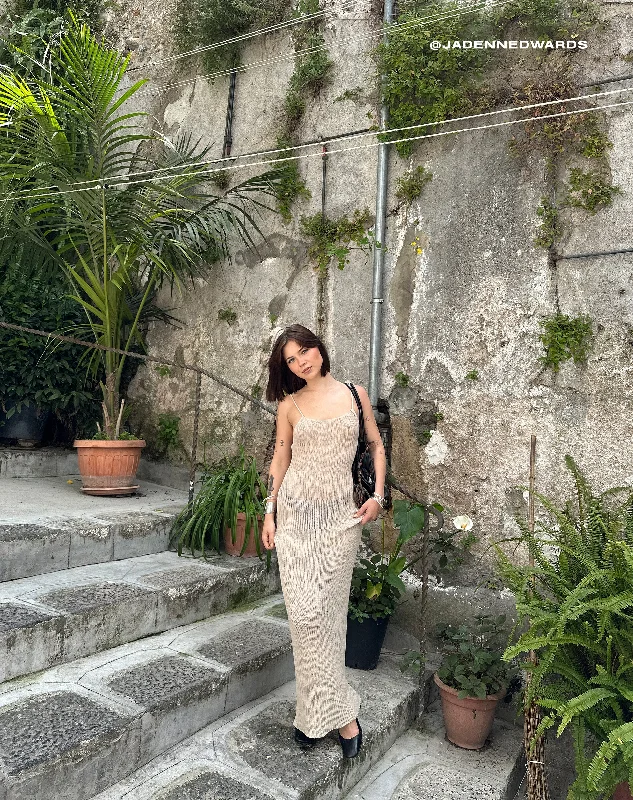 Norila Knitted Maxi Dress in Neutral Maxi Skirt Collection